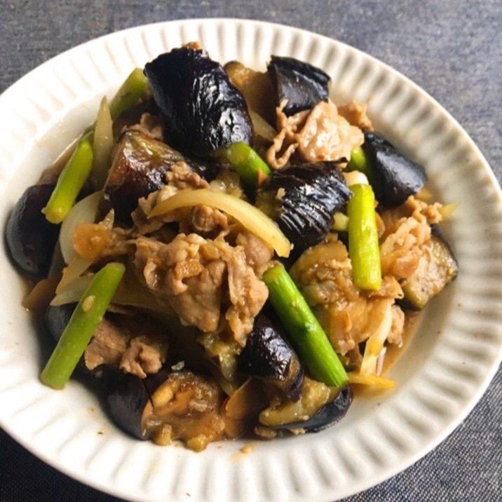 夏野菜たっぷり♪なす*アスパラ*豚肉の味噌炒め